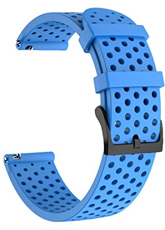 DAIKMZ Cinturino in silicone per orologio da 20 mm per cinturino fitness SUunto 3 per Polar Ignite/2/Unite Smartwatch Belt Writband (colore: celeste, dimensioni: per Suunto 3 Fitness)