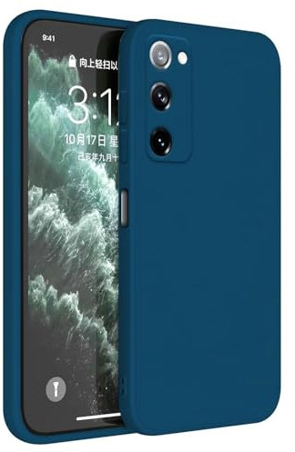 Topme Cover per Samsung Galaxy S20 FE (6.5 Inches) Custodia Case, Protezione Della Pelle Della Custodia in Silicone Tpu - Blu zaffiro