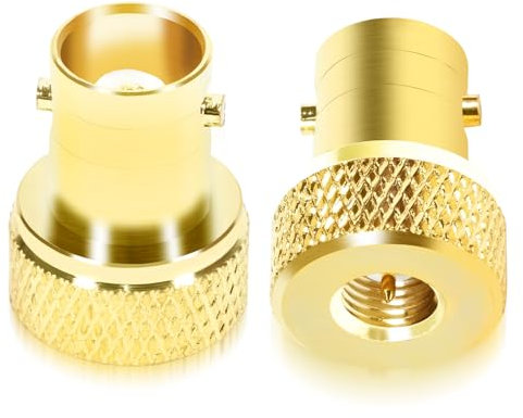 Fohevers 2 Stück BNC Buchse auf SMA Stecker SMA auf BNC Koaxial Adapter für RF Antenne Drahtlos LAN Koaxial Kabel Drahtlos Tragbar Schinken Funkgerät