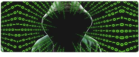 Hacker Attack Gaming-Mauspad, große Computer-Tastatur, Mauspad, Schreibtischunterlage für Büroarbeit, Zuhause, Dekoration
