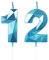 Yiran Geburtstagskerzen Zahlen 12, 5cm 3D Blau Geburtstagskerzen, Kerzen Geburtstag, Geburtstag Kerzen, Tortendeko Geburtstag, Kuchendeko Geburtstag, Geburtstagskerzen für Geburtstagsdeko, Nummer 12