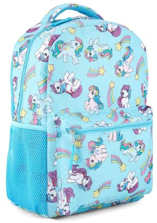 My Little Pony Classic Backpack - Twilight Sparkle, Rainbow Dash, and Fluttershy - MLP Kids School Bag - 16 Backpack with Front Pocket and Laptop Sleeve - Bookbag for Girls and Boys - Toddler & Kids
