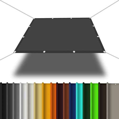 Sonnensegel Rechteckig 1.4 x 3.4 m Sonnenschutz Windschutz Wasserdicht Sonnenschutz Sunsegel Wasserabweisend Imprägniert für Garten Terrasse Balkon Sonnenschutz Glasdach, Dunkelgrau