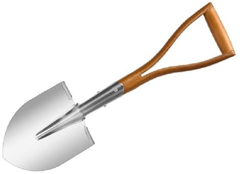FINPAN Vanga da giardino dura per auto, in acciaio inox, lunghezza: 61 cm, appuntita, solida, 2234001 (vanga da giardino per dura)
