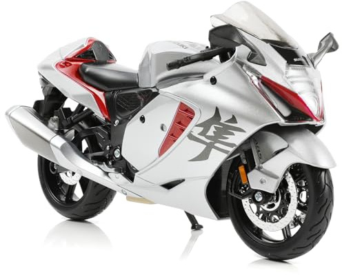 Risopen 1:12 Motorrad-Modell aus Druckguss passend für Suzuki Hayabusa | Kraftstofftank aus Metallguss passend für 5-7-Zoll-Figuren ideal zur Präsentation oder als Sammlerstück