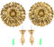 Hicello Vorhang-Raffhalter, Gänseblümchen-Vorhanghalter, Vintage-Raffhalter, antike Wandhaken, französischer Stil, goldfarben, 1 Paar