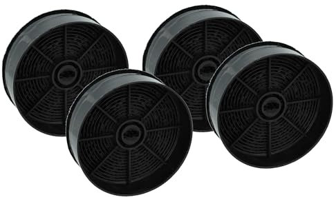 vhbw 4x filtro a carboni attivi sostituisce FABER F23, 112.0556.527, F21, 112.0506.172 per cappe aspiranti - 12,4 cm
