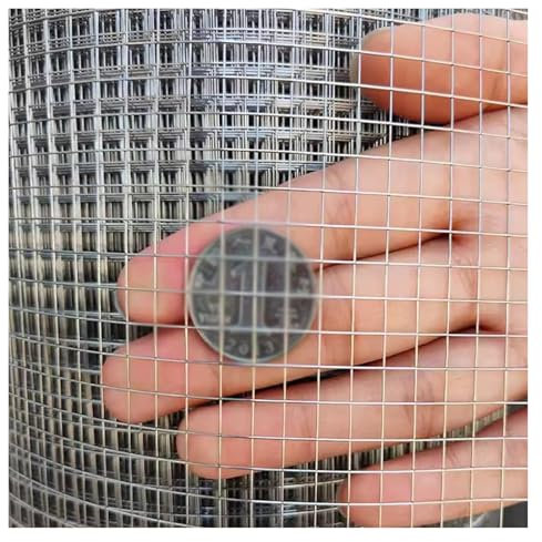 DTVEW Malla de Alambre, Rollo Malla de Acero Inoxidable Red de Cría de Aves de Corral, 6mm/0,6mm Red de Seguridad para Barandillas, Proteger Nuevas Plantas(0.5x1m)