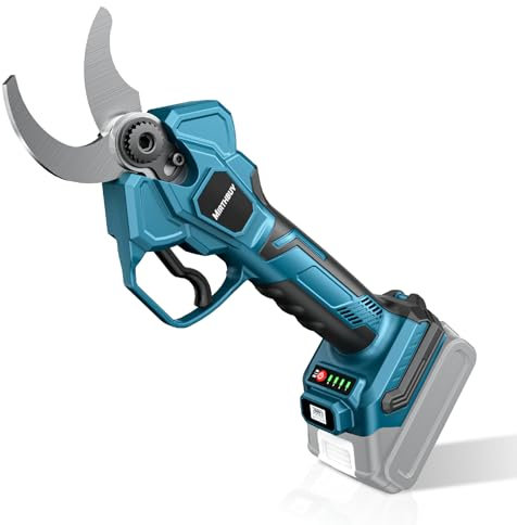 MIRTHBUY Akku Astschere 18V, 40mm Elektrisch Gartenschere, Max Öffnung 65 mm Kompatibel für Makita BL-18V, Bürstenlosen Motor, LCD-Display, zum Beschneiden von Bäumen (Kein Akku, kein Ladegerät)
