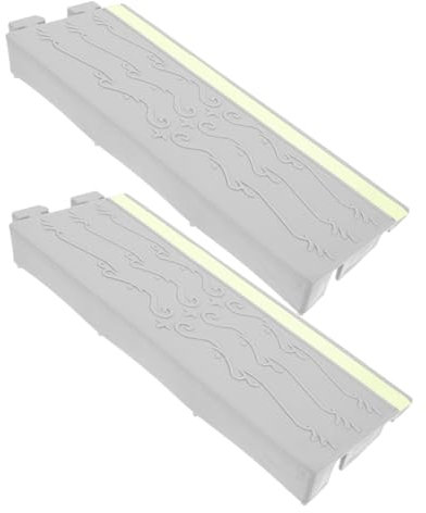 Gatuida 2St Roboter-Klettermatte Robotervakuum Saugroboter Schwellenrampe für Rollstuhlfahrer treppenstufen Schwellenrampe aus Kunststoff Roboterschwellenrampe Tür Rampe Plastik Light Grey