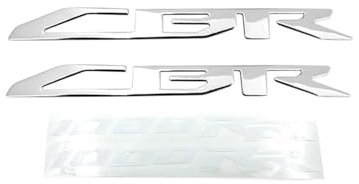 Per Honda CBR1000RR CBR 1000 RR 3D Sollevare Logo Adesivi Racing Carenatura Tank Pad Badge Emblem Decalcomanie(Silver D)