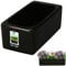 KOTARBAU® Blumentopf rechteckig innen Keramik glasiert Schwarz 24 x 12,5 x 9 cm Bonsai-Topf Blumentopf länglich innen Kräutertöpfe Fensterbank Bonsai Schale Keramik Orchideenschale Sukkulenten