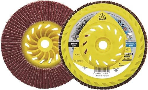 Klingspor Fächerschleifscheibe SMT 975 125mm M14 gewolbt Keramikkorund K80