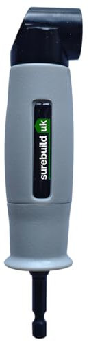 Surebuild UK 90 Degree Angle Drill Attachment, 1/4 Inch Hex Shank, Magnetic Bit Holder, High Torque 18ft/lbs