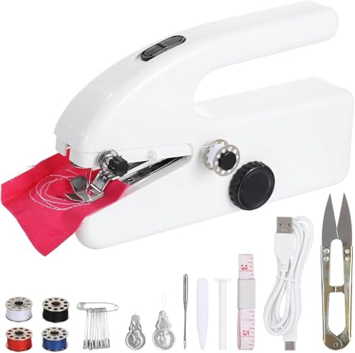 VxoDhuuo Mini Sewing Machine, Easy Sewing of Clothes