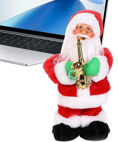 Générique Weihnachtsmann – Spielzeug mit Musik, sicher, festlich, elektrischer Weihnachtsmann, für Erwachsene, Haus, Büro, Café und