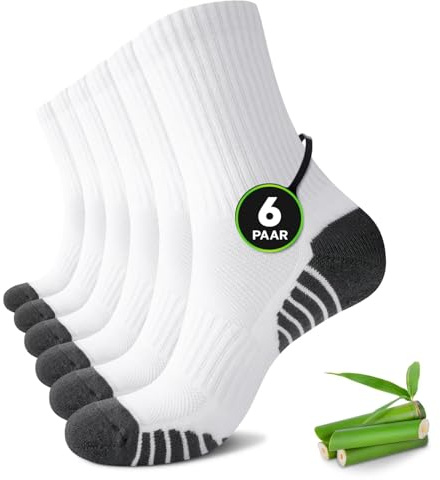 FALARY Chaussettes en Bambou Hommes Femmes Lot de 6/12 Paires, Confortables et Durables, pour Sport et Quotidien