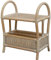 Korb-Outlet Exklusiver Zeitungsständer mit Ablage/Magazinsammler aus Natur-Rattan (Vintage Weiss)