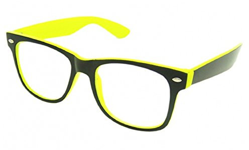 4sold Reading Glasses +1.00 +1.5 +2.00 +2.5 +3.5 Blue Light Blocking Glasses, Anti Glare Fatigue Blocking Headaches Eye Strain, Safety Glasses for Computer/Phone, Transparent Lens (Yellow Black, 2.50)