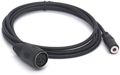 Tomost MIDI-Kabel-Adapter, 5-poliger DIN-Buchse auf 3,5 mm Buchse, Audiokabel für Naim, Quad, Stereo-Systeme (1,5 m)