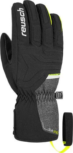 Reusch Sirius STROMBLOXX Manique Mixte, Noir/Jaune, 9.5