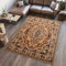 TAPISO Atlas Teppich Kurzflor Braun Beige Traditionell Oriental Ornament Mäander Floral Bordüre Wohnzimmer Schlafzimmer Klassisch ÖKOTEX 300 x 400 cm