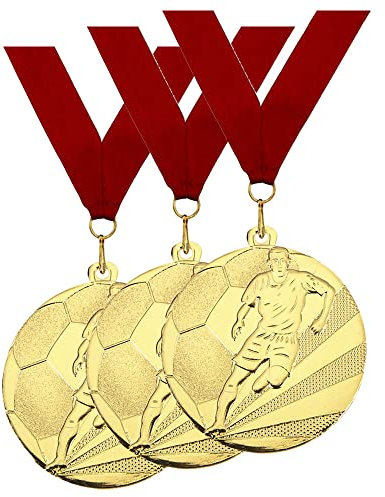 Larius 3 Stücke Metall Gewinner Award Medaillen für Sport, Wettbewerbe, 1 2 3 Platz (Champion)