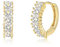 ALEXCRAFT Chunky Creolen Gold 14K Ohrringe Gold Goldene Ohrringe Damen Hypoallergen Cubic Zirkonia Hoop Earrings 16mm