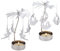 FINGERINSPIRE 2 Stück Rotary Kerzenhalter Mond Katze Zauberfee Teelichthalter Silber Metall Karussell Teelicht Kerzenhalter für Hochzeit Party Tischdekoration Geschenke