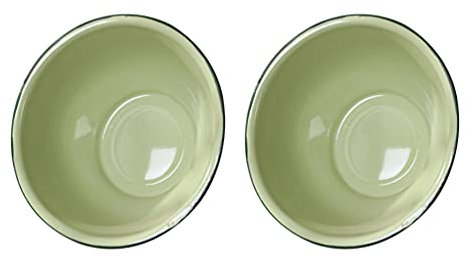 HEMOTON 2pcs Enamel Bowl Glass Dessert Bowls Food Containers with Lids Mixed Veggies Water Pitcher with Lid Glass Noodles Dining Table Decor Ceramic Dinner Plates Camping Tray