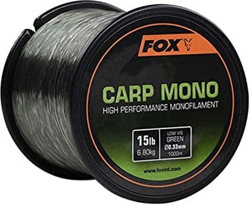 Fox International Group Carp Mono High Performance Monofilament Angelschnur Angelsehne Fishing line (1000, 0,35mm | 18lb 1000m), Grün