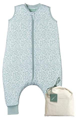 molis&co - Baby Schlafsack mit Füßen - Ideal für Frühling und Herbst - Babyschlafsack mit Füßen 1 tog - Leicht gepolstert - 100% Baumwolle (Oeko-TEX 100), Premium Qualität - INES II (70 cm)