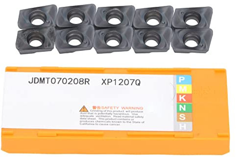 10 Pcs CNC Tournant Insert Cutter Indexable Carbure Cémenté Tour Tournant Insert JDMT070208R pour Acier Inoxydable