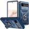 DAWEIXEAU Coque Google Pixel 6,Antichoc Support Protection Housse avec Lentille Coulissante Couverture Étui pour Samsung Google Pixel 6 (Bleu)