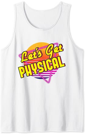 Let's Get Physical 80er Jahre Kostüm Party Retro 80er Jahre Workout Tank Top