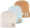 Makoma Baby Mütze 3er Pack für Säuglinge & Neugeborene Jungen & Mädchen - Erstlingsmütze - 100% Baumwolle (Easy Life, 56)
