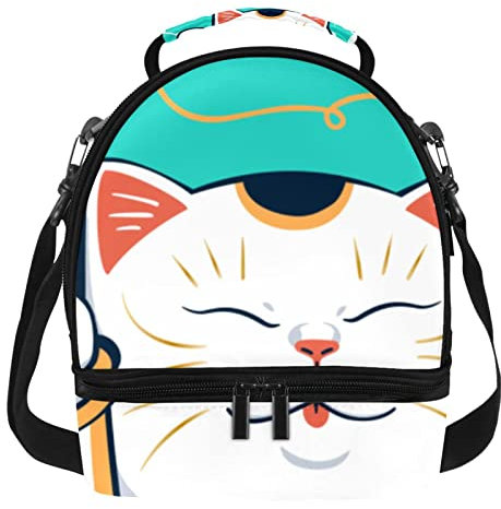 Lonchera de doble piso, con aislamiento, 1 (2) bolsa térmica térmica impermeable grande