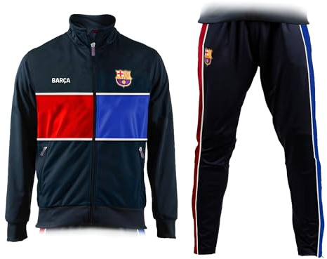 Combinaison officielle Barcelone Combinaison complète pour adulte garçon. Sweat zippé et pantalon. Modèle Blaugrana (XXL)