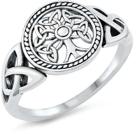 Joyara Sterling Silber 925 Baum Von Leben Siegelring