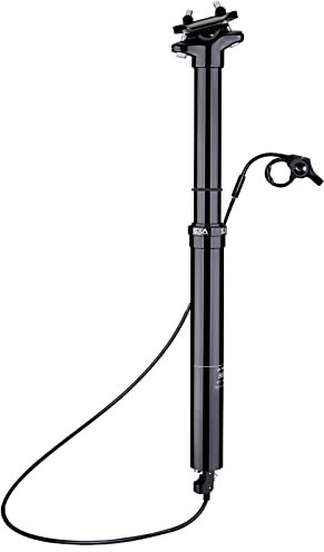 EXA FORM 860i Hänge-Tropfpfosten mit Hebel-Set, Luftfederung, Federweg 40 mm, Tropffahrt 150 mm – Schwarz, Aluminium, Dropper Seatpost, Mountainbike, Sattelstütze