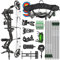ZSHJGJR Compound Bogen Set 35-70lbs einstellbar bogenschießen Bogen und Pfeil jagdbogen compoundbögen Komplett Set Bogen Jagd Compound Bow Anfänger Erwachsene sportbogen (Schwarz - Set 2)
