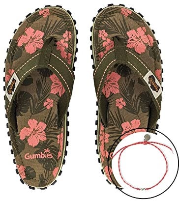 Gumbies Zehentrenner Set Kids - Jungle mit dem Fußkettchen WAVA | Zehentrenner Kinder | Sandalen für Kinder | Badeschlappen | Badelatschen