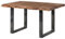 MASSIVMOEBEL24.DE Freeform 5 Baumtisch Sheesham - Verschiedene Größen, Farben und Gestelle, Farbe:grau gebeizt, Größe:160x90 cm, Gestell:U-Beine anthrazit glänzend
