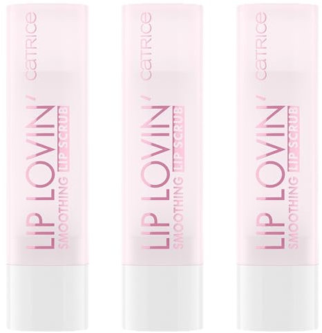 Catrice Lip Lovin' Smoothing Lip Scrub, Lippenpeeling, Nr. 010, glättend, pflegend, Expressergebnis, vegan, ohne Parabene, ohne Mikroplastikpartikel, Nanopartikel frei, 3er Pack (3x4g)