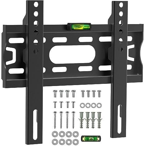 Digank Tv Wall Bracket For 17-43 Inch, Flat Tv Wall Mount With Spirit Level, 30kg Capacity, Max Vesa: 200x200