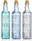 Noamus Classic Vases with Corks, Colourful Embossed Glass Bottles, Decorative Coloured Garden Glass Vases, Large Wine Bottles for Centrepieces or Trees, Set of 3