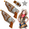 Cowboypistole 6 Stück, mit Halfter und Gürtel, Fünfzackiges Sternabzeichen, Toy Guns, Cowboykostüm Zubehör Kinder, Cowboyutensilien für Carnival Halloween Motto-Party Cosplay