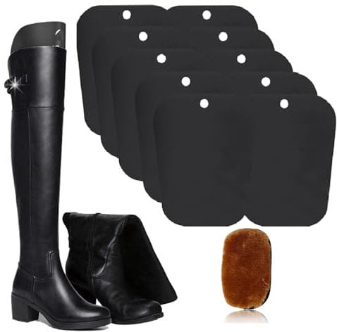Stiefelform Einsätze,Hohe Stiefelstütze,Stiefelformer Formeinsätze Kunststoff Stiefel,10PCS 12Zoll mit 1PC Schuhputzhandschuh Boot Shaper Inserts Stiefelspanner Stiefel Halter für Damen und Männer