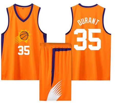 2-Teiliges Kinder/Erwachsener Basketball Trikot Set, Kinder/Erwachsene Basketball Trikot Shirt und Shorts, Kinder/Erwachsener Basketball Weste + Shorts orange XXL