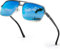 Bircenpro Polarisierte Sonnenbrille for Herren klassische - 100% UV Schutz Retro Schwarz Sonnenbrillen Polarisiert for Männer zum Fahren und Angeln (C-Gunmetal Frame Blue Lens)